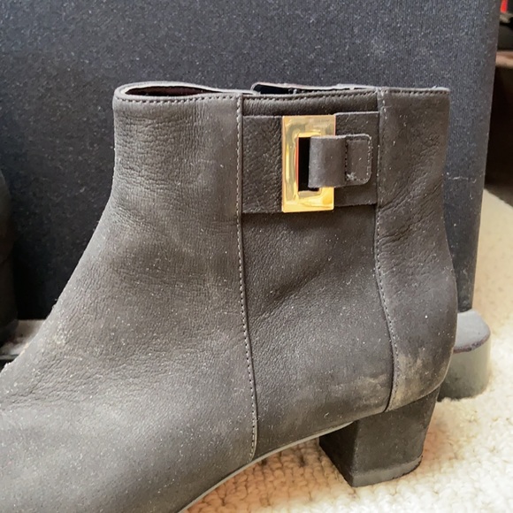 Black suede Nine West ankle boots - Picture 4 of 5